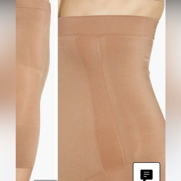 Spanx OnCore High Waist Mid-Thigh Shorts Caf Au Lait S Nwot never worn - Picture 5 of 13